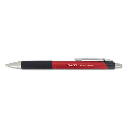 Advanced Ink Retractable Ballpoint Pen, Red Ink, Red, 1mm, Dozen, Sold as 1 Dozen