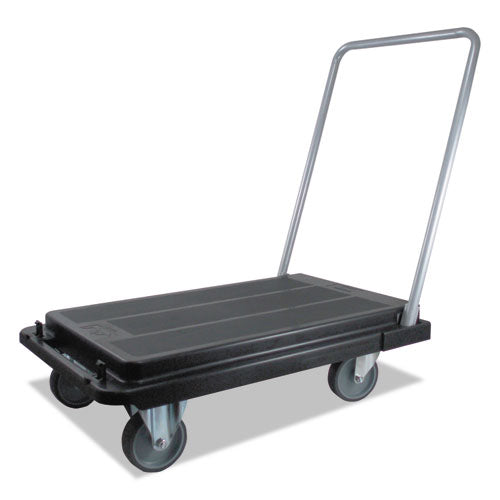 deflect-o - Heavy-Duty Platform Cart, 300-lb Capacity, 33-inchd x 21-inchw x 37-inchh, Black, Sold as 1 EA