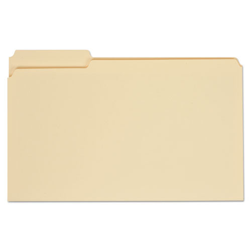 Universal - File Folders, 1/3 Cut Assorted, One-Ply Top Tab, Legal, Manila, 100/Box, Sold as 1 BX