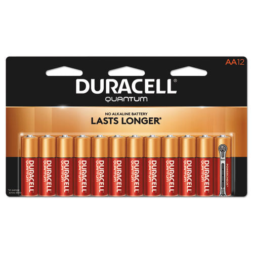 Quantum Alkaline Batteries with Duralock Power Preserve Technology, AA, 12/Pk, Sold as 1 Package