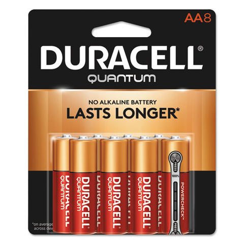 Quantum Alkaline Batteries with Duralock Power Preserve Technology, AA, 8/Pk, Sold as 1 Package