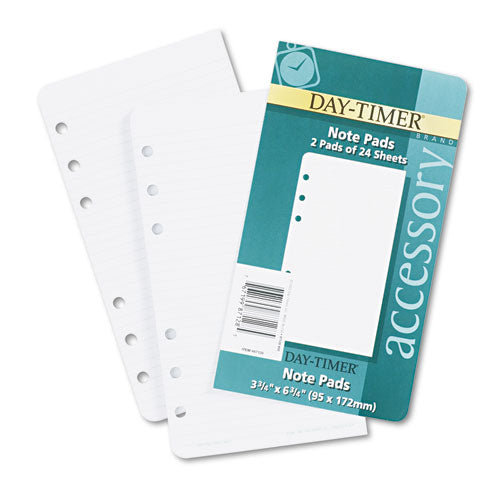 Day-Timer - Lined Note Pads for Organizer, 3-3/4 x 6-3/4, 48 Sheets/Pack, Sold as 1 PK