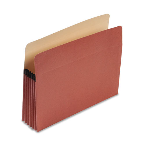 Earthwise 100% Recycled File Pocket, 5 1/4" Exp, Letter, Red Fiber, Sold as 1 Each