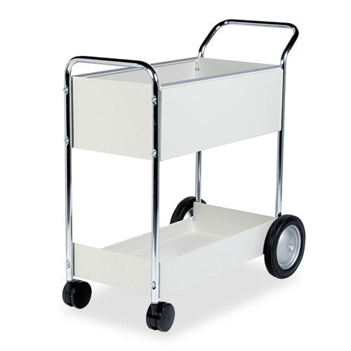 Fellowes - Steel Mail Cart, 150-Folder Capacity, 20w x 38-1/2d x 39h, Dove Gray, Sold as 1 EA