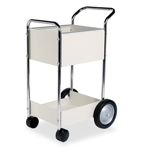 Fellowes - Steel Mail Cart, 75-Folder Capacity, 20w x 26d x 39h, Dove Gray, Sold as 1 EA