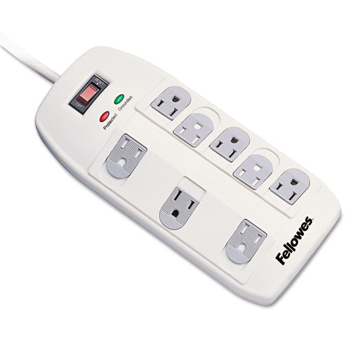 Fellowes - Superior Workstation Surge Protector, 8 Outlets, 6ft Cord, Sold as 1 EA