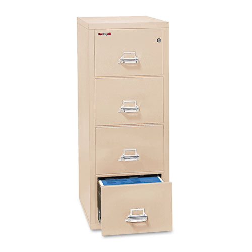 FireKing - 4-Drawer Vertical File, 20-13/16w x 25d, UL 350 for Fire, Legal, Parchment, Sold as 1 EA