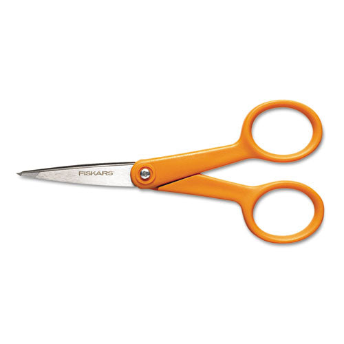 Home And Office Scissors , 5" Length, Orange Handle, Stainless Steel, Sold as 1 Each