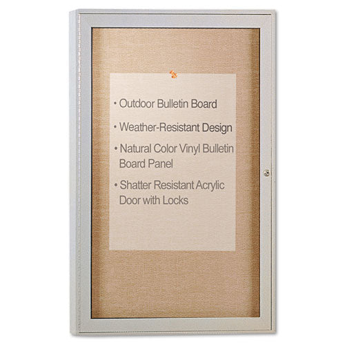 Ghent - Enclosed Outdoor Bulletin Board, 36 x 24, Satin Finish, Sold as 1 EA - GHEPA13624VX181