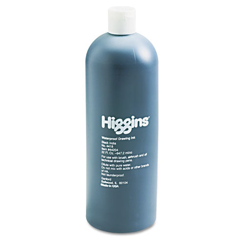 Higgins - Higgins Waterproof India Ink for Art/Technical Pens, Black, 32 oz Bottle, Sold as 1 EA