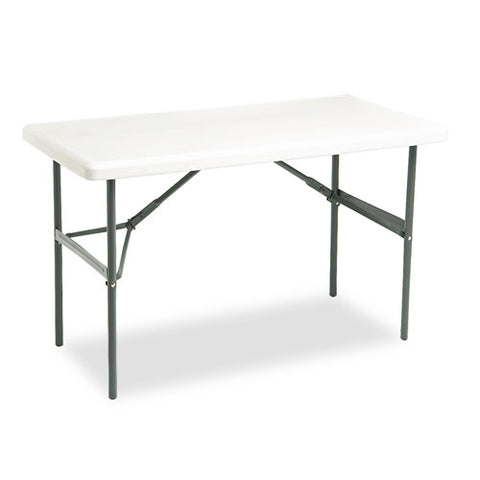 Iceberg - IndestrucTable TOO 1200 Series Resin Folding Table, 48w x 24d x 29h, Platinum, Sold as 1 EA