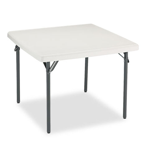 Iceberg - IndestrucTable TOO 1200 Series Resin Folding Table, 37w x 37d x 29h, Platinum, Sold as 1 EA