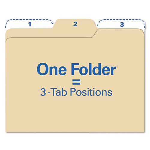 find It - Findit File Folders, 1/3 Cut, 11 Point Stock, Letter, Manila, 80/Pack, Sold as 1 PK