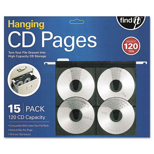 find It - Hanging CD Pages, 15/Pack, Sold as 1 PK