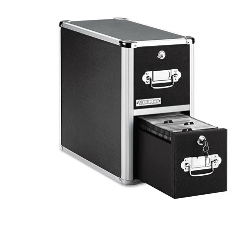 Vaultz - Two-Drawer CD File Cabinet, Holds 330 Folders/120 Slim/60 Std. Cases, Sold as 1 EA