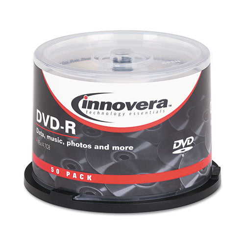 Innovera - DVD-R Discs, 4.7GB, 16x, Spindle, Silver, 50/Pack, Sold as 1 PK