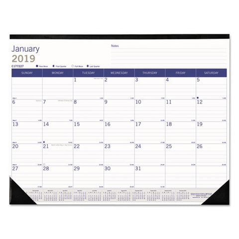 DuraGlobe Monthly Desk Pad Calendar, 22 x 17, 2016, Sold as 1 Each