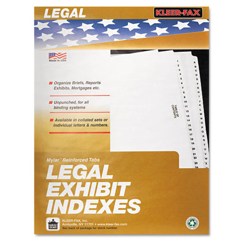 80000 Series Legal Index Dividers, Side Tab, Printed "Exhibit F", 25/Pack, Sold as 1 Package