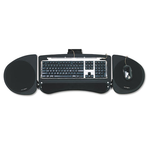 Adjustable Articulating Underdesk Keyboard Platform, 24-1/2w x 12-1/2d, Black, Sold as 1 Each