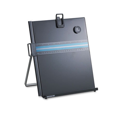 Kensington - Letter-Size Freestanding Desktop Copyholder, Stainless Steel, Black, Sold as 1 EA