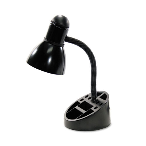 Organizer Incandescent Desk Lamp, 16" High, Black, Sold as 1 Each