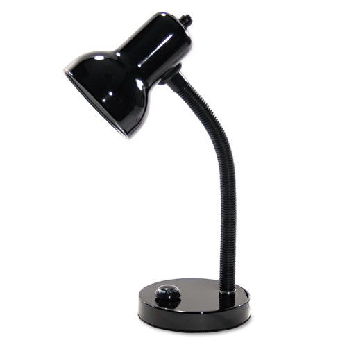 Ledu - Incandescent Gooseneck Desk Lamp, Black, 16 Inches High, Sold as 1 EA