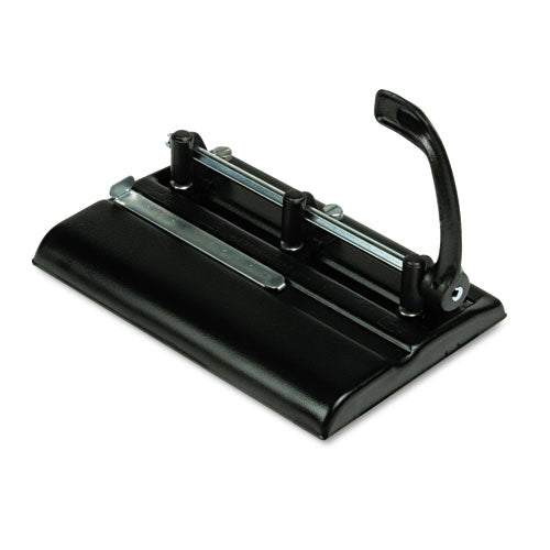 Master - 24-Sheet Lever Action Two- to Seven-Hole Punch, 9/32 Diameter Holes, Black, Sold as 1 EA