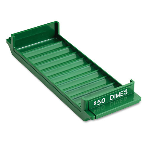 MMF Industries - Porta-Count System Rolled Coin Plastic Storage Tray, Green, Sold as 1 EA