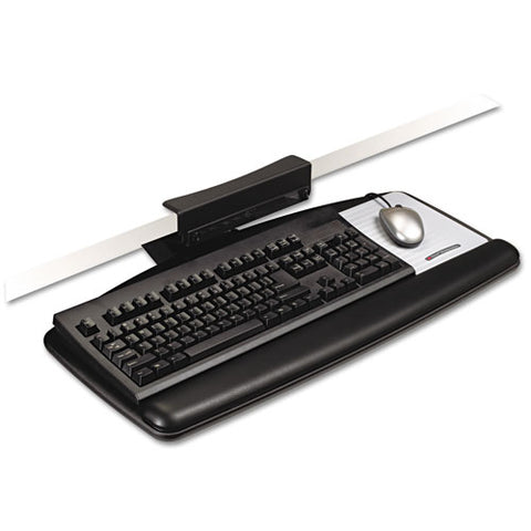 3M - Tool-Free Install Keyboard Tray, 25-1/2 x 11-1/2, Black, Sold as 1 EA