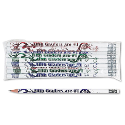 Moon Products - Decorated Wood Pencil, Fifth Graders Are #1, HB #2, WE Brl, Dozen, Sold as 1 DZ