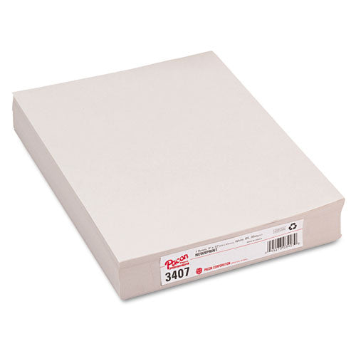 Pacon - White Newsprint, 30 lbs., 9 x 12, White, 500 Sheets/Pack, Sold as 1 PK