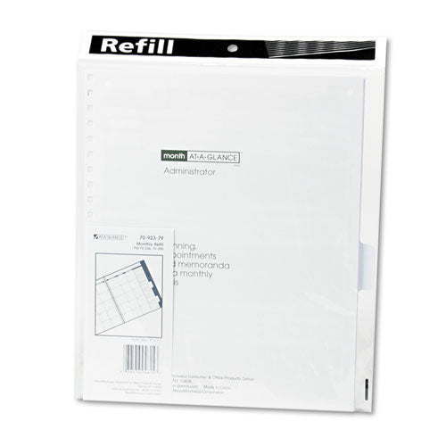 Three/Five-Year Monthly Planner Refill, 9 x 11, White, 2019, Sold as 1 Each