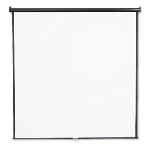 Quartet - Wall or Ceiling Projection Screen, 84 x 84, White Matte, Black Matte Casing, Sold as 1 EA