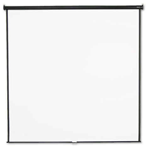 Quartet - Wall or Ceiling Projection Screen, 96 x 96, White Matte, Black Matte Casing, Sold as 1 EA