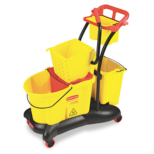 Rubbermaid Commercial - WaveBrake 35-Quart Mopping Trolley Side Press, Yellow, Sold as 1 EA