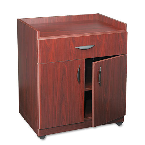 Safco - Mobile Laminate Machine Stand w/Pullout Drawer, 30 x 20-1/2 x 36-1/4, Mahogany, Sold as 1 EA