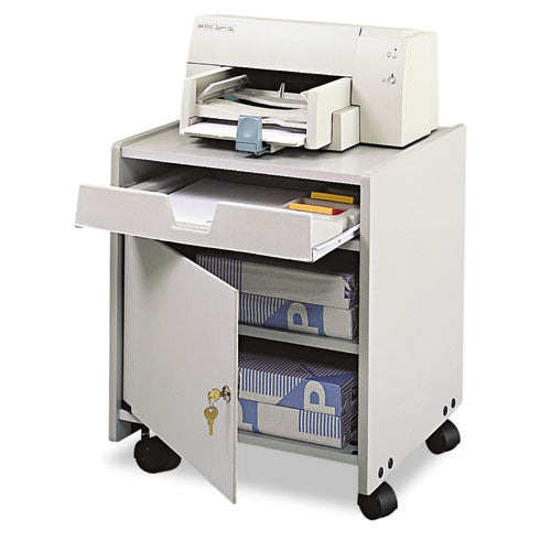 Safco - Office Machine Mobile Floor Stand, 1-Shelf, 19w x 18-1/4d x 22-1/2h, Gray, Sold as 1 EA