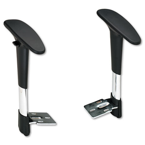 Safco - Adjustable T-Pad Arms for Metro Series Extended-Height Chairs, Black/Chrome, Sold as 1 PR