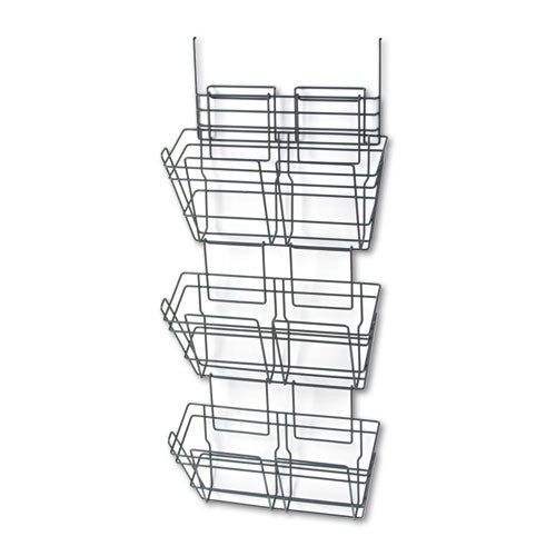 Safco - Panelmate Triple-File Basket Organizer, 15 1/2 x 29 1/2, Charcoal Gray, Sold as 1 EA