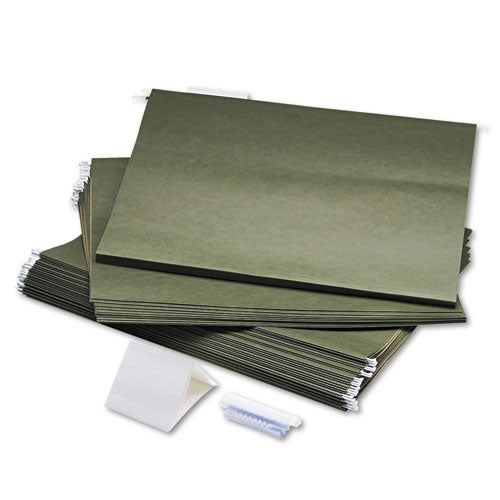 Safco - Hanging File Folders, Compressed Paper Fiber, 18 x 14, Green, 25/Box, Sold as 1 BX