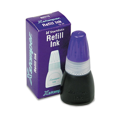 Refill Ink for Xstamper Stamps, 10ml-Bottle, Purple, Sold as 1 Each