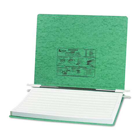 ACCO - Pressboard Hanging Data Binder, 14-7/8 x 11 Unburst Sheets, Light Green, Sold as 1 EA