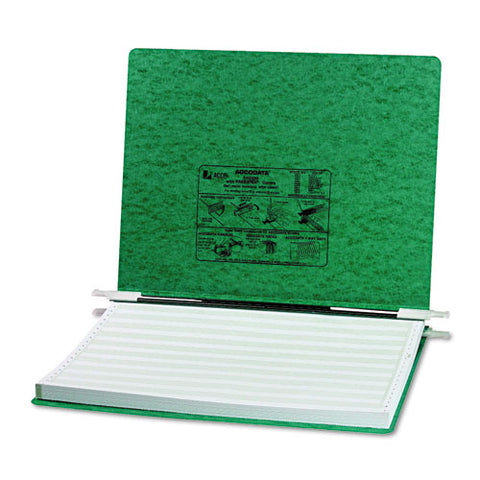ACCO - Pressboard Hanging Data Binder, 14-7/8 x 11 Unburst Sheets, Dark Green, Sold as 1 EA