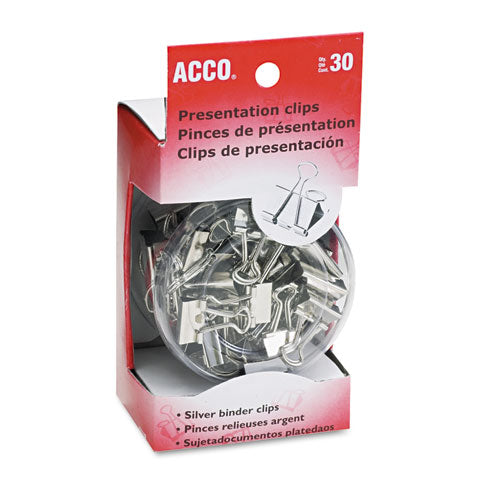 Metal Presentation Clips, Assorted Sizes, Silver, 30/Box, Sold as 1 Box, 30 Each per Box 
