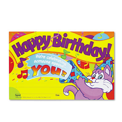 TREND - Recognition Awards, Happy Birthday!, 8-1/2w x 5-1/2h, 30/Pack, Sold as 1 PK