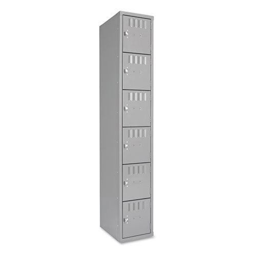 Tennsco - Box Compartments, 12w x 18d x 72h, Medium Gray, Sold as 1 EA