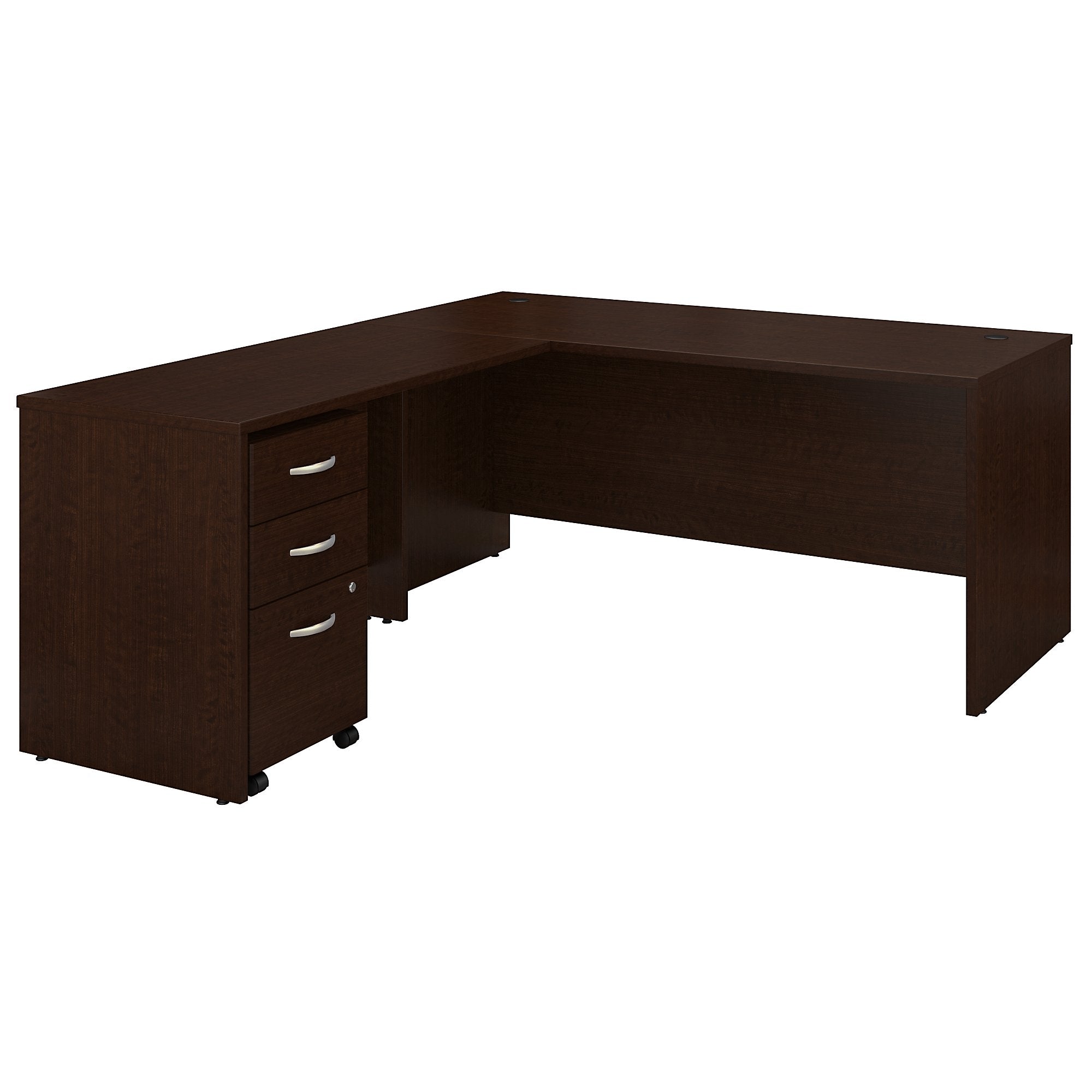Bush Business Furniture Series C 66W L Shaped Desk with 48W Return and Mobile File Cabinet - Mocha Cherry/Mocha Cherry - 1